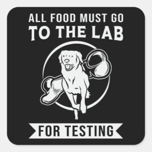 Labrador der Labrador zum Testen von Retriever Dog Quadratischer Aufkleber