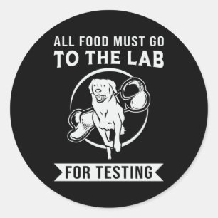 Labrador der Labrador zum Testen von Retriever Dog Runder Aufkleber