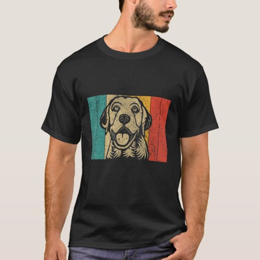 Labrador Design Vintage Dog Owner T-Shirt (Vorderseite)