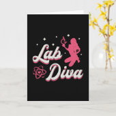 Labrador Diva Laboratory Technician Science Labrad Karte (Gelbe Blume)