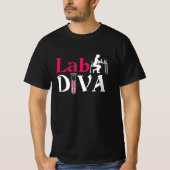 Labrador Diva Labrador Tech Chemist Laboratoriker T-Shirt (Vorderseite)