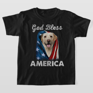 Labrador Dog American USA Flag 4. Juli Lover T-Shirt