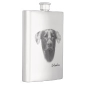 Labrador Dog anpassbar Flachmann (Rechts)