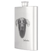 Labrador Dog anpassbar Flachmann (Links)