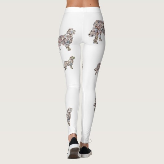 Labrador Dog Art Custom Leggings (Rückseite)