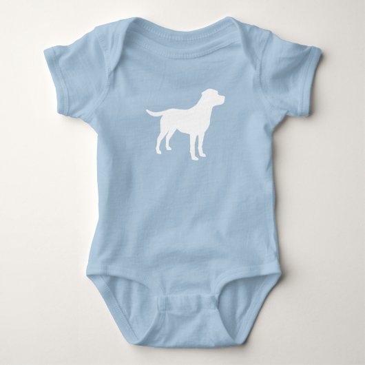 Labrador Dog Baby Shower Blue Boy Labrador Baby Strampler (Vorderseite)
