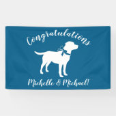 Labrador Dog Baby Shower Blue Boy Labrador Banner (Horizontal)