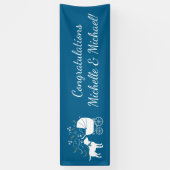 Labrador Dog Baby Shower Blue Boy Labrador Banner (Vertikal)