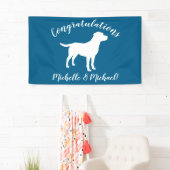 Labrador Dog Baby Shower Blue Boy Labrador Banner (Insitu)