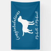 Labrador Dog Baby Shower Blue Boy Labrador Banner (Vertikal)