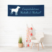 Labrador Dog Baby Shower Blue Boy Labrador Banner (Insitu)