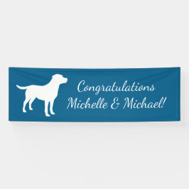 Labrador Dog Baby Shower Blue Boy Labrador Banner
