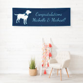 Labrador Dog Baby Shower Blue Boy Labrador Banner (Insitu)