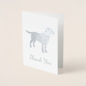 Labrador Dog Baby Shower Blue Boy Labrador Folienkarte (Vorderseite)