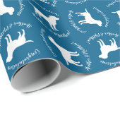 Labrador Dog Baby Shower Blue Boy Labrador Geschenkpapier (Rolleneckpunkt)