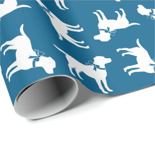 Labrador Dog Baby Shower Blue Boy Labrador Geschenkpapier