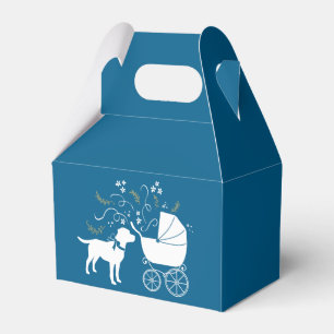 Labrador Dog Baby Shower Blue Boy Labrador Geschenkschachtel