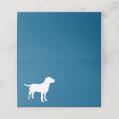 Labrador Dog Baby Shower Blue Boy Labrador Platzkarte (Außenseite Aufgefaltet)