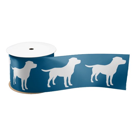 Labrador Dog Baby Shower Blue Boy Labrador Satinband (Spule)