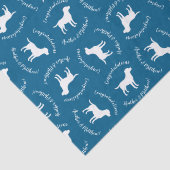 Labrador Dog Baby Shower Blue Boy Labrador Seidenpapier (Detail)