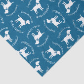 Labrador Dog Baby Shower Blue Boy Labrador Seidenpapier (Detail)