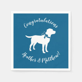 Labrador Dog Baby Shower Blue Boy Labrador Serviette