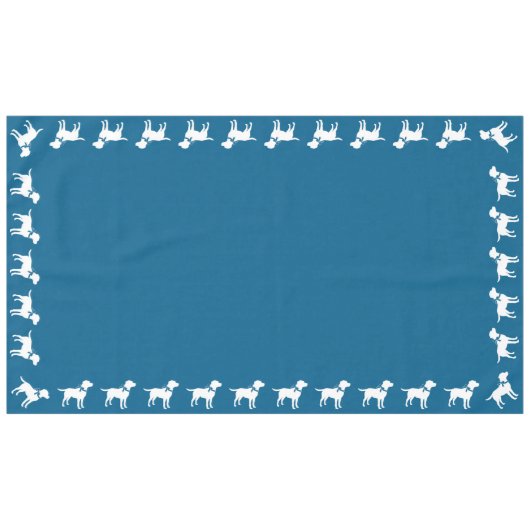 Labrador Dog Baby Shower Blue Boy Labrador Tischdecke (Vorderseite (Horizontal))