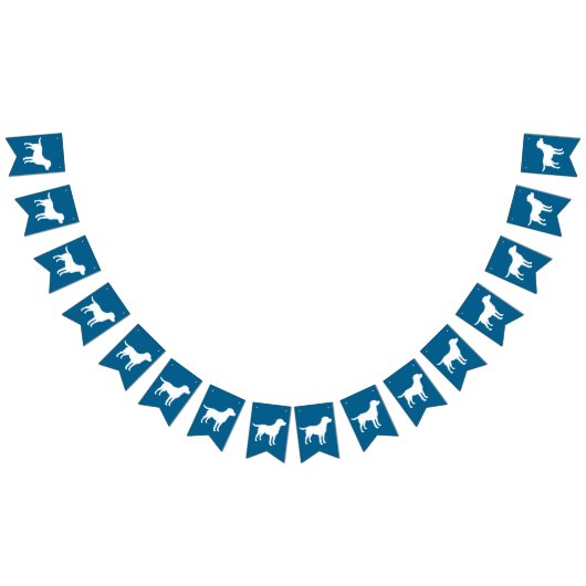 Labrador Dog Baby Shower Blue Boy Labrador Wimpelkette (Alle)