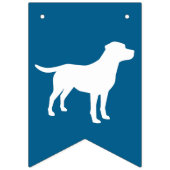 Labrador Dog Baby Shower Blue Boy Labrador Wimpelkette (Erste Fahne)