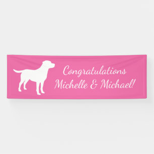 Labrador Dog Baby Shower Girl Labrador Pink Banner