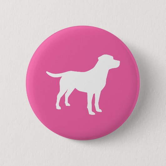 Labrador Dog Baby Shower Girl Labrador Pink Button (Vorderseite)