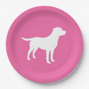 Labrador Dog Baby Shower Girl Labrador Pink Pappteller
