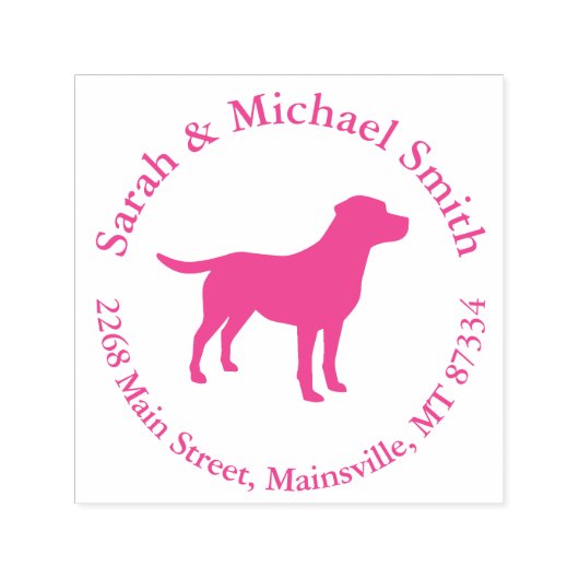 Labrador Dog Baby Shower Girl Labrador Pink Permastempel (Design)