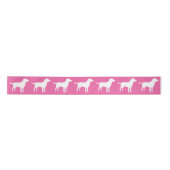 Labrador Dog Baby Shower Girl Labrador Pink Satinband (Vorderseite)