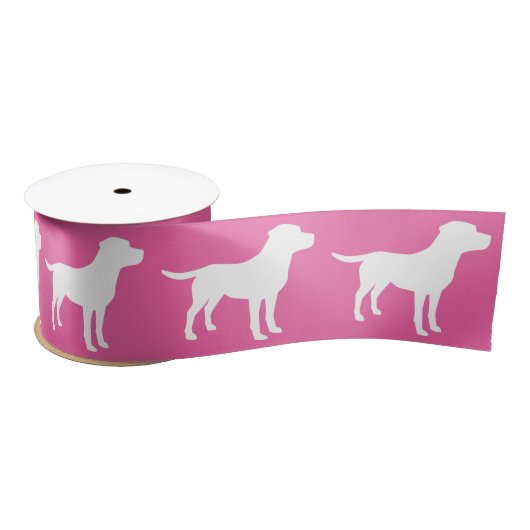 Labrador Dog Baby Shower Girl Labrador Pink Satinband (Spule)