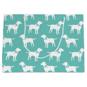 Labrador Dog Black Lab Welppy Große Geschenktüte (Vorderseite)