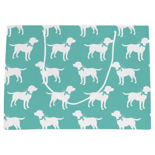 Labrador Dog Black Lab Welppy Große Geschenktüte (Vorderseite)