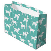 Labrador Dog Black Lab Welppy Große Geschenktüte (Rückseite Schrägansicht)