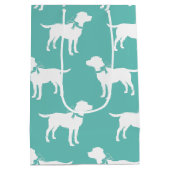 Labrador Dog Black Lab Welppy Mittlere Geschenktüte (Rückseite)