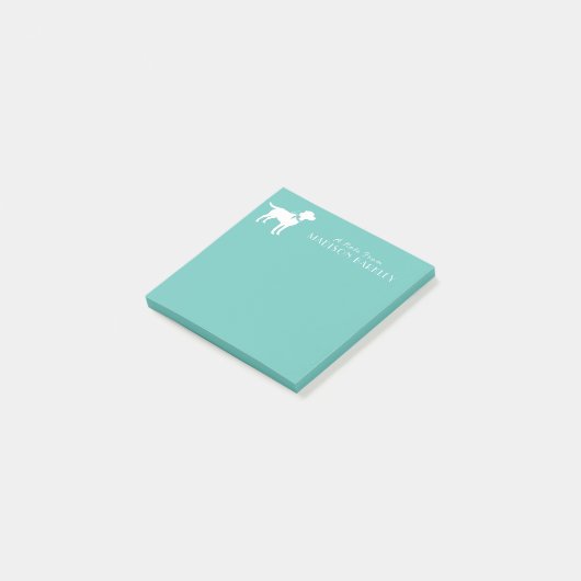 Labrador Dog Black Lab Welppy Post-it Klebezettel (angewinkelt)