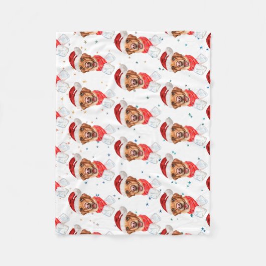 Labrador Dog Breed Christmas Fleecedecke (Vorderseite)