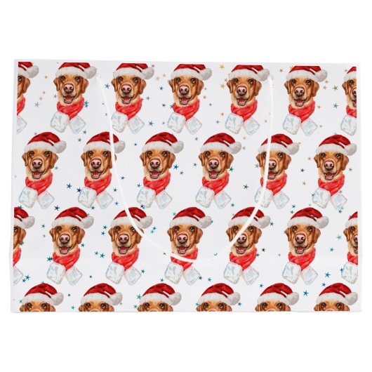 Labrador Dog Breed Christmas Große Geschenktüte (Rückseite)