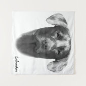 Labrador Dog charmant Wandteppich (Vorderseite (Horizontal))