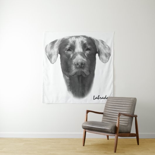 Labrador Dog charmant Wandteppich (Beispiel)