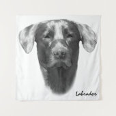 Labrador Dog charmant Wandteppich (Vorderseite)