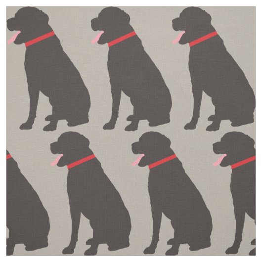 Labrador Dog Chocolate Muster Stoff (Muster)
