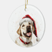 Labrador Dog Christmas Personalized Keramik Ornament (Links)