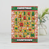 Labrador Dog Countdown Weihnachtskalender Feiertagskarte (Stehend Vorderseite)