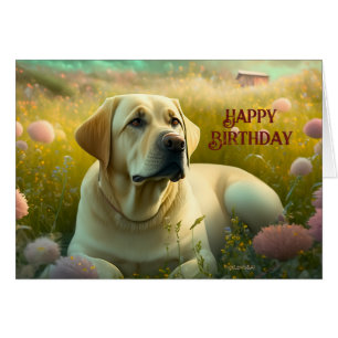 Labrador Dog Country Blume Geburtstag