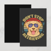 Labrador dog Don't stop retrieving Funny Dankeskarte (Vorne/Hinten)